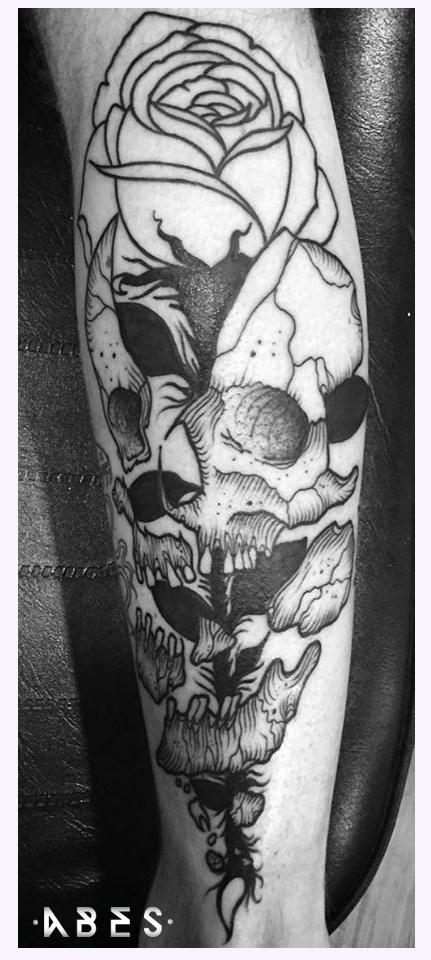 Tattoos - white rose - 114942